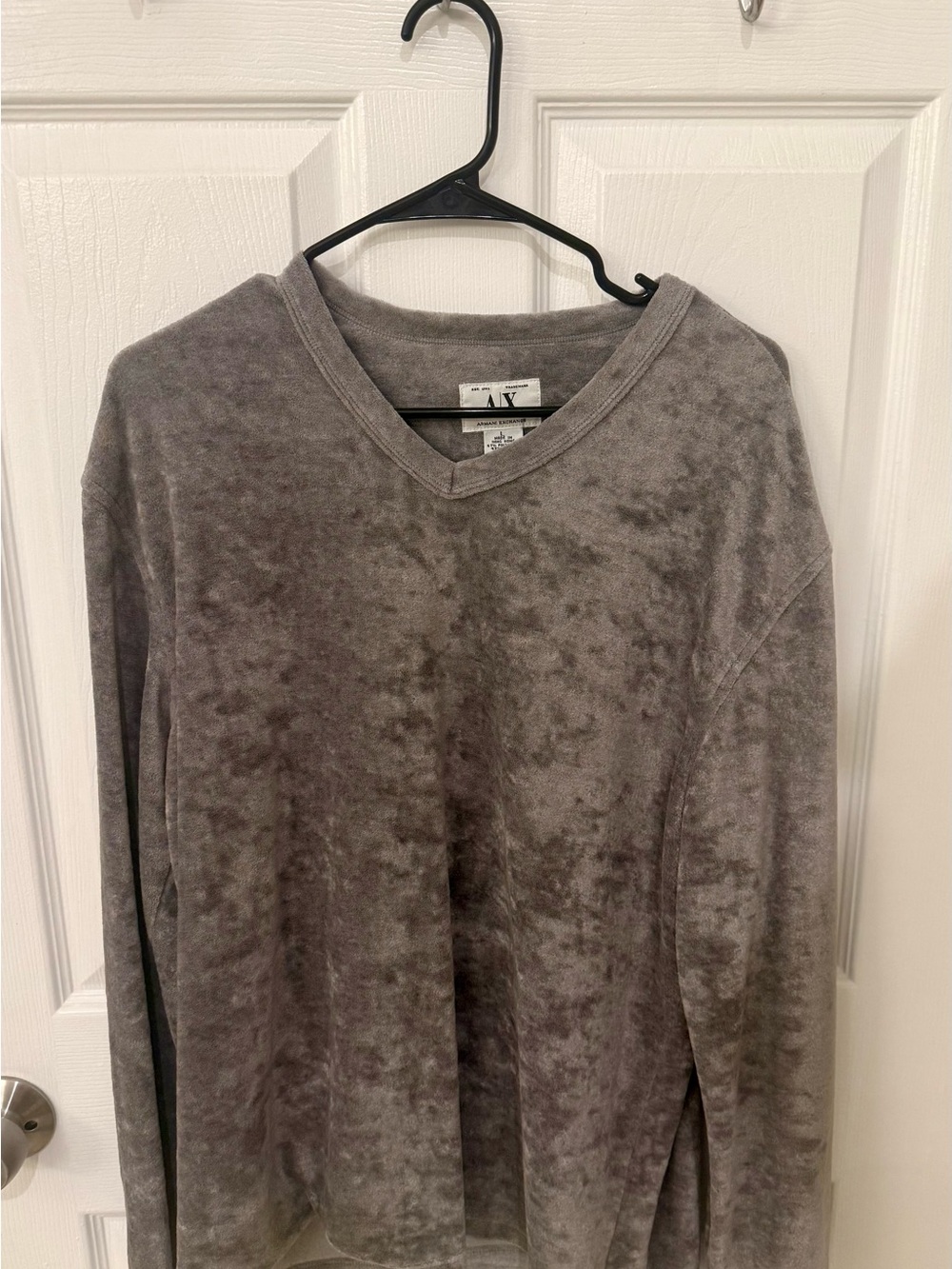A/X Armani Exchange Men's Gray V-Neck Pullover
